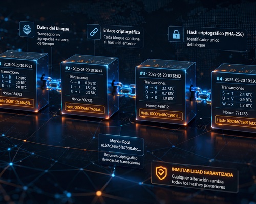 Tecnología blockchain y cadena de bloques